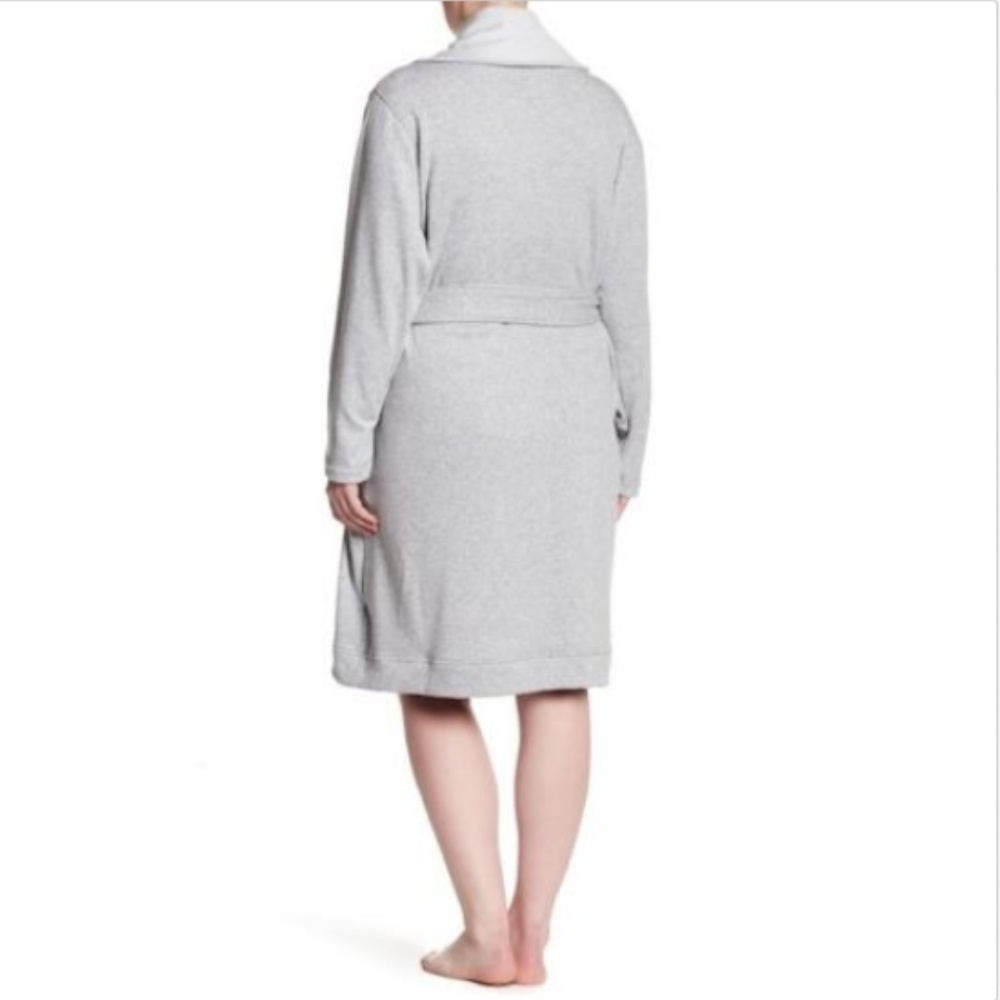 UGG Plus Size Blanche Fleece Robe SEAL HEATHER 3X - Picture 2 of 6